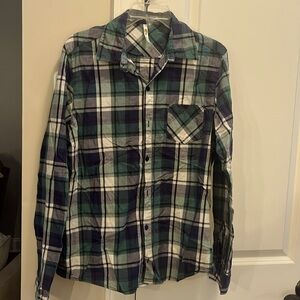 Zumba long sleeve button up shirt Small